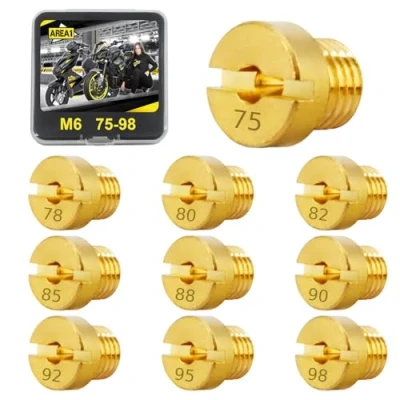 Afbeelding van Area1 10 stuks universele carburateursproeiers M6 6 mm 75 78 80 82 85 88 90 92 95 98 voor Dellorto (type M6/75 98/10 stuks)