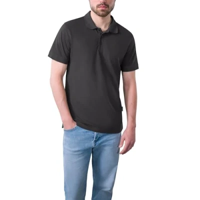 Afbeelding van Men&#039;s Heavy Performance Polo met korte mouwen Dark Grey XL