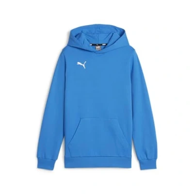Afbeelding van PUMA teamGOAL Casuals Hoody Jr Jongens sporttrui Ignite Blue White Maat 128