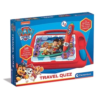Afbeelding van Clementoni Sapientino Travel Quiz Paw Patrol elektronisch educatief spel, interactieve pen, kinderen vanaf 4 jaar (versie in het Frans), gemaakt Italië, meerkleurig, 16335