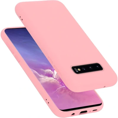 Afbeelding van Cadorabo Hoesje geschikt voor Samsung Galaxy S10 PLUS in LIQUID ROZE Beschermhoes gemaakt van flexibel TPU silicone Case Cover