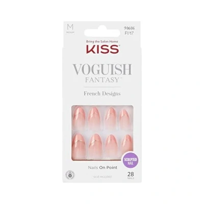 Afbeelding van KISS, Inclusief opplaknagels, middelgroot, amandelvorm, 28 nagels, 2 g lijm, 1 manicurestick, mini vijl