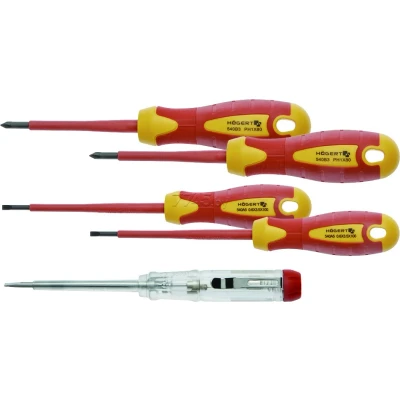 Afbeelding van Hogert Technik HT1S994 Schroevendraaierset 5 Gesplitst, Kruisgleuf (PH) S3.5, S5.5, PH1, PH2 Display (karton) 1000 V