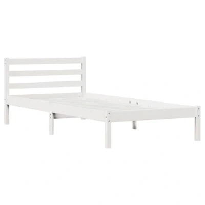 Afbeelding van vidaXL Bedframe met Hoofdbord Wit 80x210 cm Massief Houten Grenen