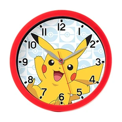 Afbeelding van POKEMON Pikachu Wall Clock Wandklok 24cm