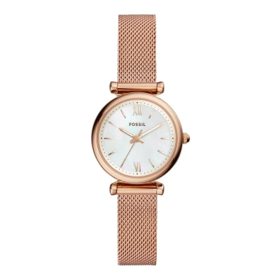 Afbeelding van Fossil dames Carlie Mini horloge ES4433 in de kleur Roségoud