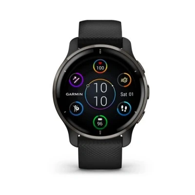 Afbeelding van Garmin Venu 2 Plus Health Smartwatch Amoled touchscreen 9 dagen batterij spraakbesturing Zwart