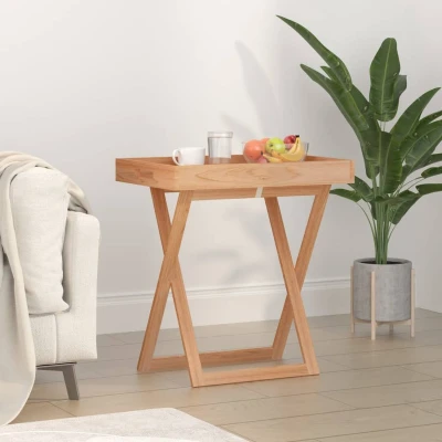 Afbeelding van Dienbladtafel inklapbaar 52x36x56,5 cm walnotenhout
