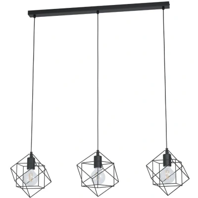 Afbeelding van EGLO Straiton Hanglamp E27 90,5 cm Zwart