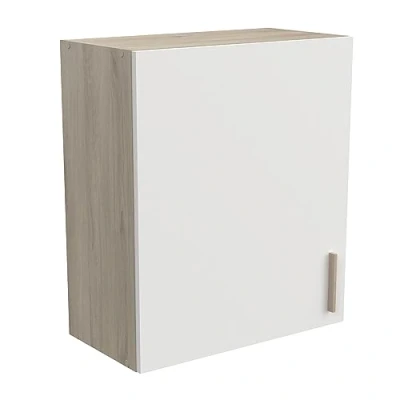 Afbeelding van Hangkast Romanie 60 cm 1 draaideur en legplank Kronberg eik/mat wit