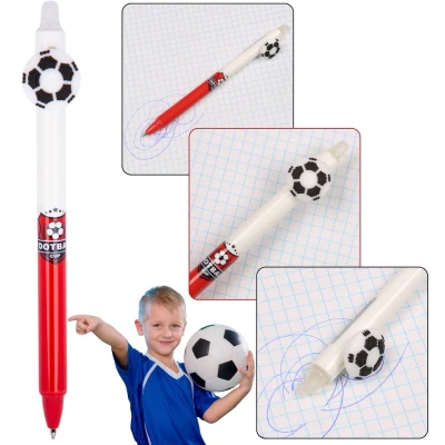 Afbeelding van Bayern Munich Uitwisbare balpen met gum, automatische gelpen, blauwe inkt, uitwisbaar, school 0,5 mm