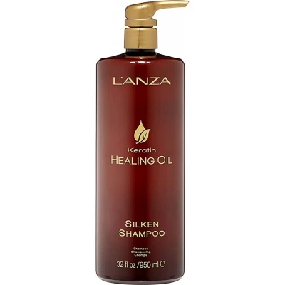 Afbeelding van Lanza Keratin Healing Oil Silken Shampoo 1000ml Haibu by Kapperskorting.com