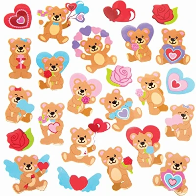 Afbeelding van Baker Ross Love Bear 200 stuks schuimstickers voor kinderen (FC377)