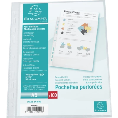 Afbeelding van Exacompta 51000E 10x Sach.100 poch.perfo