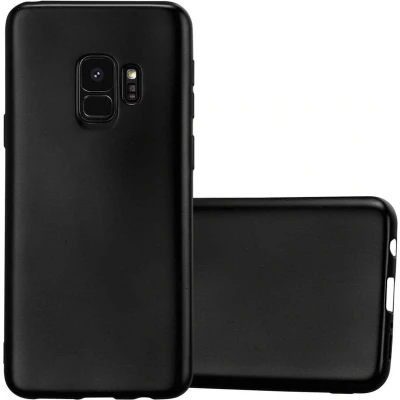 Afbeelding van Cadorabo Hoesje geschikt voor Samsung Galaxy S9 in METALLIC ZWART Beschermhoes gemaakt van flexibel TPU silicone Case Cover