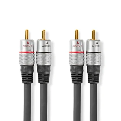 Afbeelding van Tulp kabel Nedis 2.5 meter (Stereo, 100% koper, Verguld)