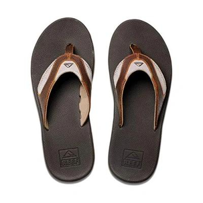 Afbeelding van Reef Leather Fanning Teensandalen Flesopener in de buitenzool, Waterbestendig leer
