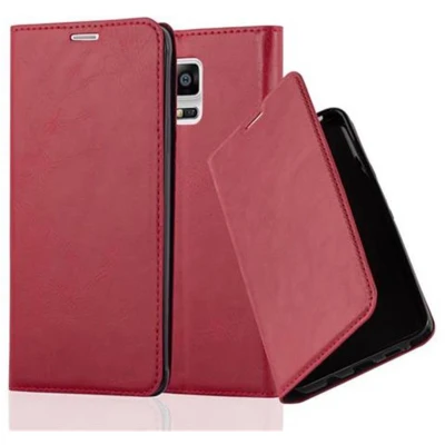 Afbeelding van Cadorabo Hoesje geschikt voor Samsung Galaxy NOTE 4 in APPEL ROOD Beschermhoes met magnetische sluiting, standfunctie en kaartvakje Book Case Cover Etui