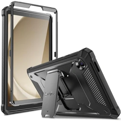 Image de Fintie Étui de protection hybride pour Samsung Galaxy Tab A9 8,7&quot; 2023, avec film d&#039;écran intégré tablette SM X110/X115/X117, noir