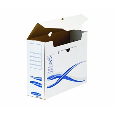 Afbeelding van Fellowes Basic archiefdozen A4+, 10 cm, wit/blauw, stuks