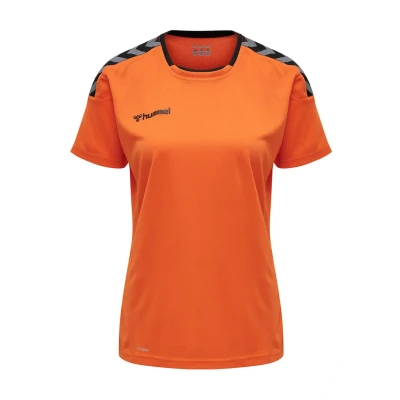 Afbeelding van Hummel Hmlauthentic Tshirt print, Dames, Maat: 34, Tangerine