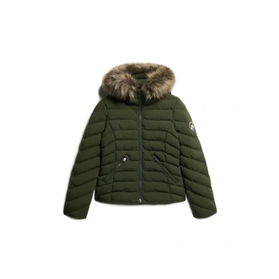 Afbeelding van Superdry FUJI FAUX FUR HOOD PADDED JKT Dames Jas Maat L