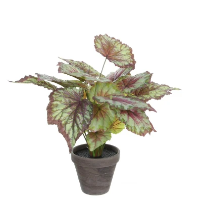 Afbeelding van Begonia Kunstplant in Bloempot Stan H40 x Ø38 cm Rood