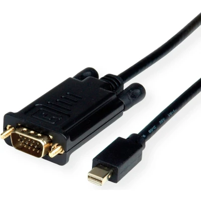 Afbeelding van ROLINE Cable Mini DisplayPort VGA, DP m VGA M, zwart, 1,5