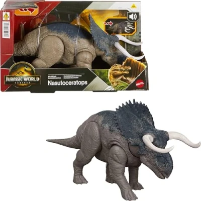 Image de Figurine articulée sonore SAGA Nasutoceratops Jurassic World Multicolore 31x13 cm Dès 3 ans