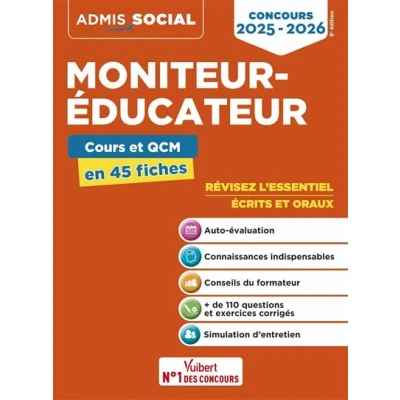 Image de Concours Moniteur éducateur Cours et QCM en 45 fiches
