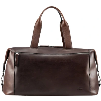 Afbeelding van JOST Leren Reistas Lund Travel Bag Brown Donkerbruin