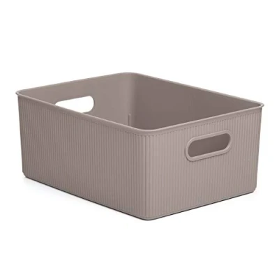 Image de Tatay Grand panier de tri multifonction 7010303 Capacité : 15 litres Marron taupe 29,4 x 38,5 16 cm