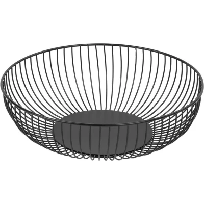 Afbeelding van Olympia Draadvoer Displayschaal Rond Zwart 285x85mm DP670 Restaurant Hotel Professioneel