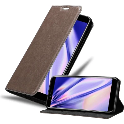 Afbeelding van Cadorabo Hoesje geschikt voor Lenovo S5 in KOFFIE BRUIN Beschermhoes met magnetische sluiting, standfunctie en kaartvakje Book Case Cover Etui