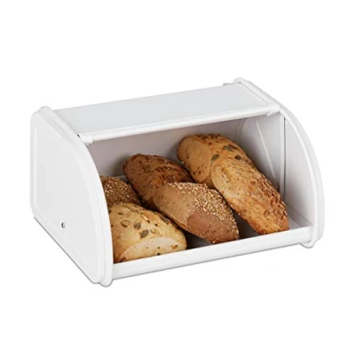 Afbeelding van Relaxdays Doos met deksel, geurdicht, klein, broodhouder, metaal, 10030067