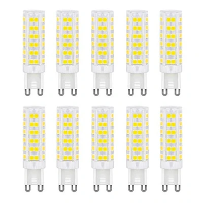 Afbeelding van Jiotouhu Ledlamp G9, 7 W, G9 ledlampen (komt overeen met 65 W halogeenlampen G9), ledlampen, koud wit, 6000 K, zonder flikkeren, 360 graden hoek, AC 220 240 V, 10 stuks