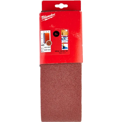 Image de MILWAUKEE 4932341610 bande abrasive 620 x 100 mm, grain 40 (5 pcs)