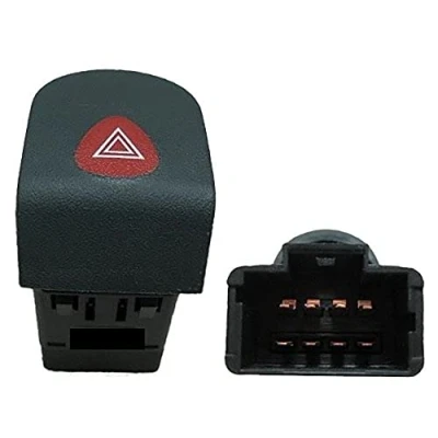 Afbeelding van Zwarte waarschuwingsknop, geschikt voor Kangoo 7700308821 @Pro Plip