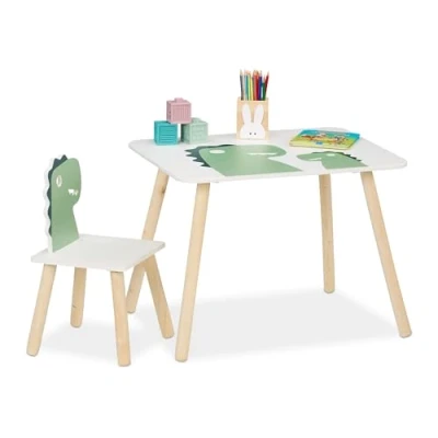 Afbeelding van kindertafel met stoeltje zithoogte: 25 cm dinosaurus