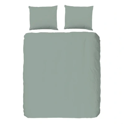 Afbeelding van Dekbedovertrek Pure Uni Effen 200x200 Cm Lichtgroen Anti Allergie &amp; Huisstofmijt Dekbed Discounter.nl