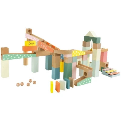 Afbeelding van Classic World Houten Knikkerbaan Bouwset, 62dlg.