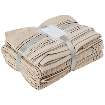Image de Rapport spa 6 pièces serviette bale, 100% coton ? taupe