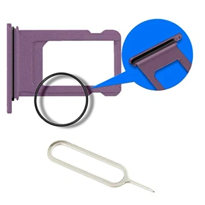 Afbeelding van MMOBIEL Sim Tray Kaart Houder Nano Slot voor iPhone 11 (PAARS)