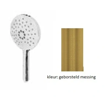 Afbeelding van Waterevolution ronde handdouche met 3 standen geborsteld messing T1620RLE