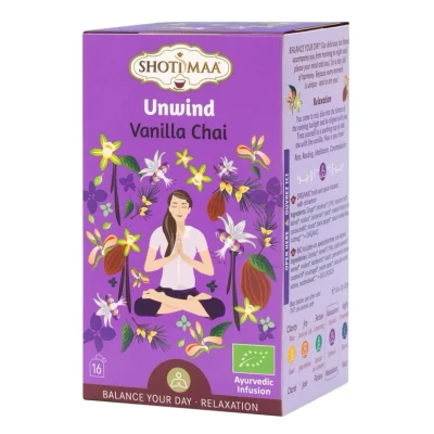 Afbeelding van Shoti Maa Unwind Vanilla Chai Thee Zakjes 16st