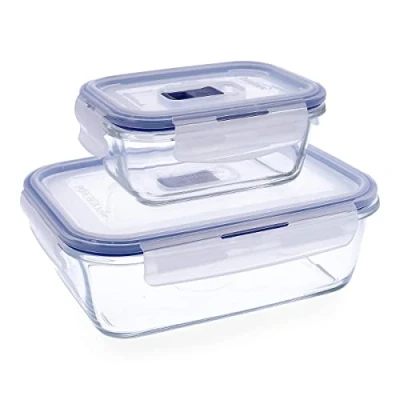 Afbeelding van Set Lunchboxen Luminarc Pure Box Kristal Tweekleurig (2 Onderdelen)