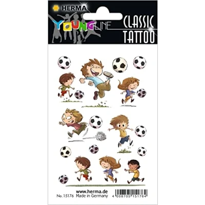 Afbeelding van HERMA 15176 Classic Tattoo colour voetbal