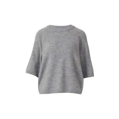 Afbeelding van s.Oliver Kurzarm Tshirt basic, Dames, Maat: 40, Graphit