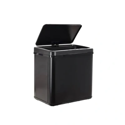 Afbeelding van Well Home Poubelle intelligente sans pieds avec ouverture automatique et contact manuel 30 l, 35,5 x 26 60 cm, couleur noire