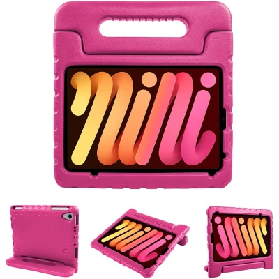 Afbeelding van iMoshion Tablet Hoes Kinderen Geschikt voor iPad Mini 6 (2021) Kidsproof Backcover met handvat Roze